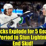 Canucks Explode for 5 Goals in 3rd Period to Stun Lightning & End Skid! | NHL Highlights