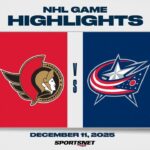 NHL Highlights | Senators vs. Blue Jackets - December 11, 2025