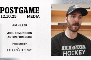 MEDIA: Joel Edmundson, Anton Forsberg, and Jim Hiller | Postgame at SEA