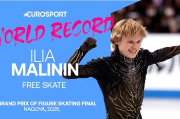 “Unreal!” Ilia Malinin Shatters the World Record at the Grand Prix Final ✨ Full FS from Nagoya, 2025