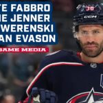 Dante Fabbro, Boone Jenner, Zach Werenski and HC Dean Evason - CBJ vs. Senators | Postgame Media