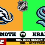 🔴LIVE : Seattle Kraken Vs Utah Mammoth | NHL 2025 | NHL Live SCOREBOARD