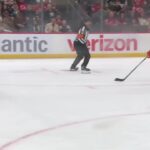 Troy Terry scores a goal against the New Jersey Devils