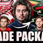 DETROIT RED WINGS TRADE PACKAGE FOR QUINN HUGHES + WHAT THIS MEANS FOR THE MINNESOTA WILD…