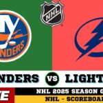 🔴LIVE : Tampa Bay Lightning Vs New York Islanders | NHL 2025 | NHL Live SCOREBOARD