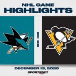 NHL Highlights | Sharks vs. Penguins - December 13, 2025
