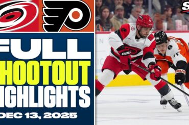 Carolina Hurricanes at Philadelphia Flyers | FULL Shootout Highlights - December 13, 2025