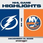 NHL Highlights | Lightning vs. Islanders - December 13, 2025