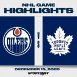 NHL Highlights | Oilers vs. Maple Leafs - December 13, 2025