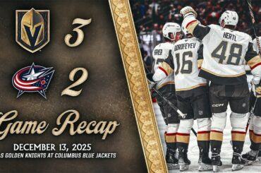 HIGHLIGHTS | Vegas Golden Knights 3, Columbus Blue Jackets 2 | Dec. 13, 2025