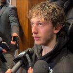 Luke Hughes reacts to Quinn Hughes trade to the Wild | Devils Rink Report