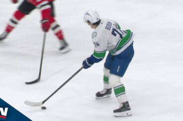 Zeev Buium Records First Canucks Goal In His Debut Vs. Devils