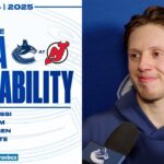Buium, Rossi, Öhgren & Adam Foote Post-Game Media | Canucks at Devils (Dec 14, 2025)