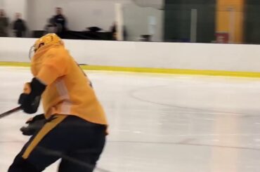 Predators forward Austin Watson on the ice following his suspension