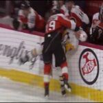 Blake Lizotte gets Garnet Hathaway below the belt with his stick #nhl