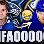 QUINN HUGHES ALMOST TRADED TO BUFFALO SABRES… BOWEN BYRAM BACK TO VANCOUVER CANUCKS?
