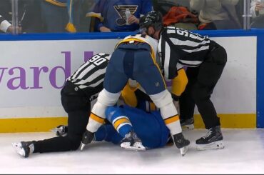 Brayden Schenn Drops 🥊 Gloves 🥊With Nicolas Hague