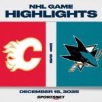 NHL Highlights | Flames vs. Sharks - December 16, 2025
