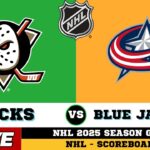 🔴LIVE : Anaheim Ducks Vs Columbus Blue Jackets | NHL 2025 | NHL Live SCOREBOARD