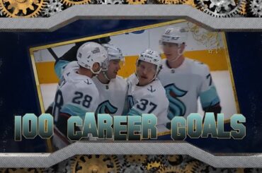 SEATTLE KRAKEN - YANNI GOURDE 100 CAREER GOALS VS STARS (4-23-22)