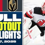 Devils at Golden Knights | FULL Shootout Highlights - December 17, 2025
