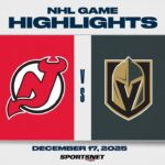 NHL Highlights | Devils vs. Golden Knights - December 17, 2025