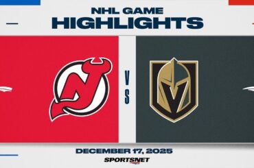 NHL Highlights | Devils vs. Golden Knights - December 17, 2025