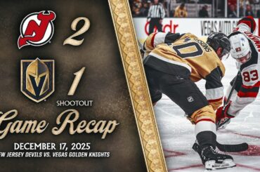 HIGHLIGHTS | New Jersey Devils 2, Vegas Golden Knights 1, SO | Dec. 17, 2025