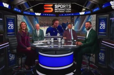 Troy Stecher Pregame Interview on Hockey Night In Canada Leafs vs Canadiens