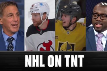 Devil's Goalie Jake Allen Joined TNT After a Dramatic Shootout Win Over Las Vegas 😳😈