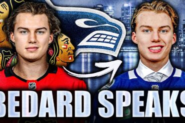 CONNOR BEDARD SPEAKS ABOUT JOINING THE VANCOUVER CANUCKS… SORT OF (Chicago Blackhawks News)