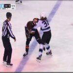 LIAM O'BRIEN AND RYAN LOMBERG TOE-TO-TOE AT CENTER ICE 🥊🥊