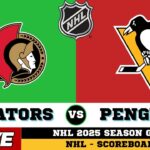 LIVE : Pittsburgh Penguins Vs Ottawa Senators | NHL 2025 | NHL Live SCOREBOARD | Dec 19 2025