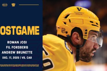 Roman Josi, Filip Forsberg & Andrew Brunette - Postgame: Dec. 17, 2025