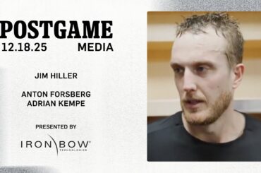 MEDIA: Anton Forsberg, Adrian Kempe, and Jim Hiller | 12.18.25 Postgame @ TBL