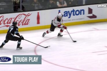Connor Brown scores a goal against the Utah Mammoth