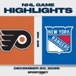 NHL Highlights | Flyers vs. Rangers - December 20, 2025