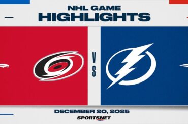 NHL Highlights | Hurricanes vs. Lightning - December 20, 2025