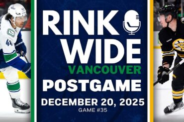 RINK WIDE POST-GAME: Vancouver Canucks at Boston Bruins | Game #35 - Dec. 20, 2025