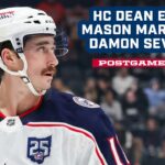 Head Coach Dean Evason, Mason Marchment and Damon Severson - Blue Jackets @ Ducks | Postgame Media