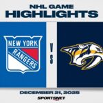 NHL Highlights | Rangers vs. Predators - December 21, 2025