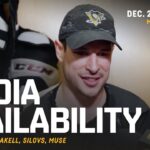 Crosby, Rust, Rakell, Silovs, Muse Media Availability (12.21.25) | Pittsburgh Penguins