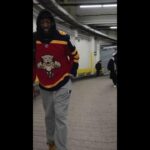 Bam reppin the Barkov Winter Classic Jersey at MSG