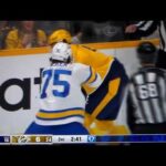 NHL hockey fight - Michael McCarron(Predators) vs. Tyler Tucker(Blues)