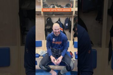 New York Islanders Players Open Presents from Admins