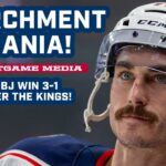 MARCHMENT MANIA!! 🤩🔥 Blue Jackets Win 3-1 in L.A. Behind Marchment's 2-Goal Game! | Postgame Media