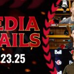 Brady Tkachuk, Dylan Cozens, Travis Green Pregame Media vs BUF