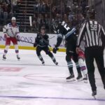 Nick DeSimone delivers a HUGE hit in Utah 💥 #nhl