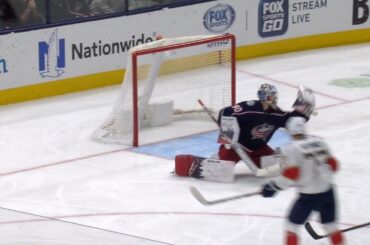 Elvis Merzļikins Huge Glove Save on Frank Vatrano (Feb. 4, 2020)