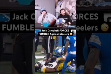 Detroit Lions Jack Campbell forces fumble against Steelers! #detroitlions #nfl #nflfootball
